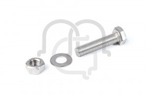 M8x38mm Hex Head Bolt with nut and washer